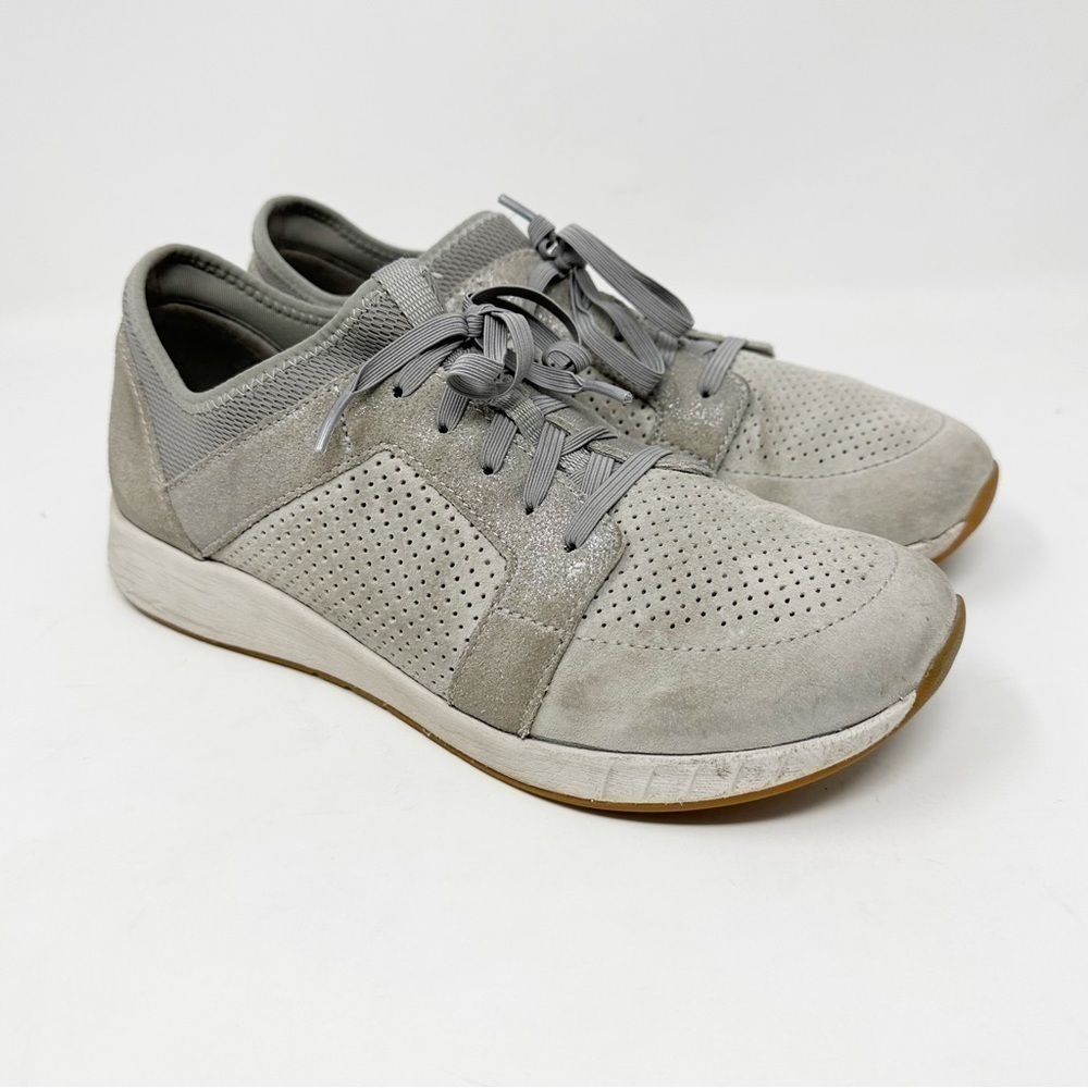 Dansko Gray Suede Perforated Slip-On Sneakers